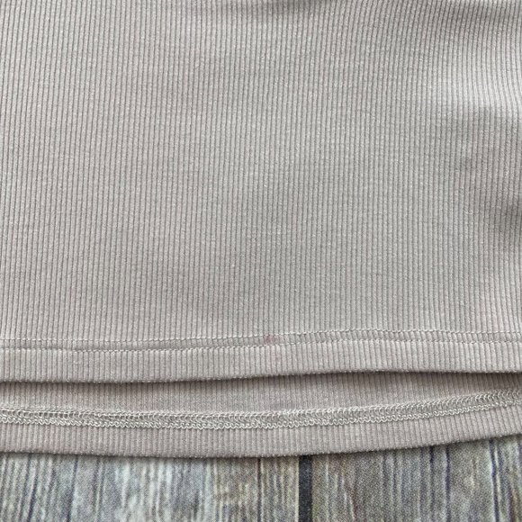 Cotton On Beige Ribbed Puff Sleeve Crop Top - Picture 5 of 12